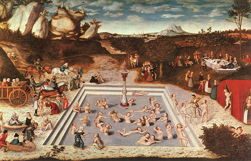 Lucas  Cranach The Fountain of Youth oil painting image